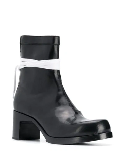 1017 ALYX 9SM CHUNKY HEEL ANKLE BOOTS - 黑色