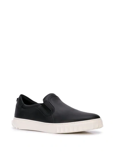 Shop Ferragamo Cruise Low Top Sneakers In Black