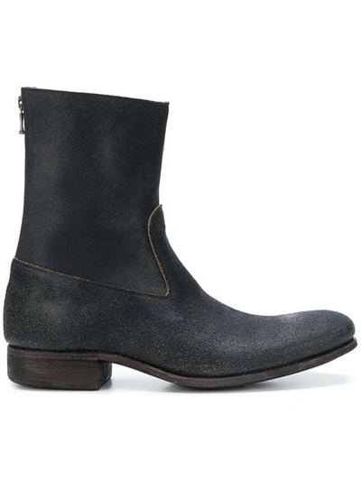 Shop Carpe Diem Rear Zipped Ankle Boots In Black