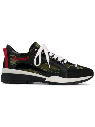 Shop Dsquared2 Hiking Sneakers In Black