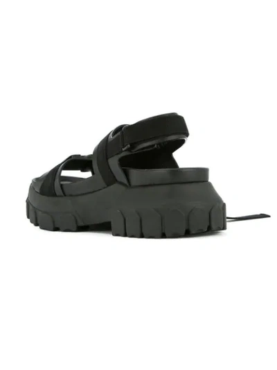 Shop Rick Owens Straps Sandals In 99 Black/black