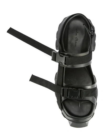 Shop Rick Owens Straps Sandals In 99 Black/black