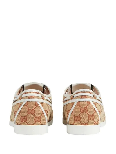 Shop Gucci Gg Canvas Boat Shoes In 8368 Gg Beige