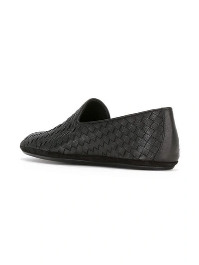 Shop Bottega Veneta Nero Intrecciato Calf Slipper In Black