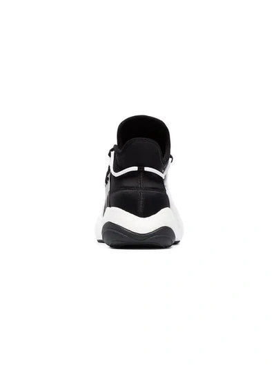 Shop Y-3 Leather Basketball Trainers In Black