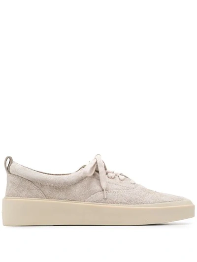 Shop Fear Of God Low Lace-up Sneakers In Grey