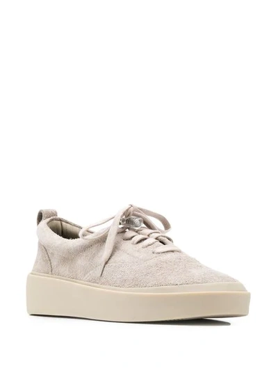 Shop Fear Of God Low Lace-up Sneakers In Grey