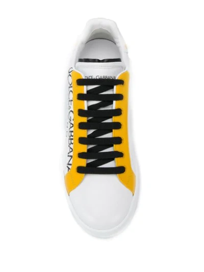 Shop Dolce & Gabbana Portofino King Sneakers In White