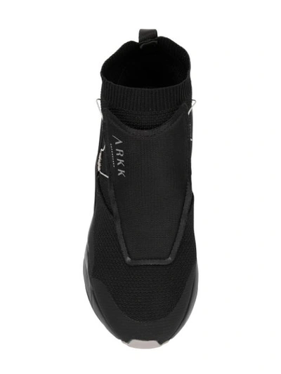 Shop Arkk Wedge Logo Sneakers - Black