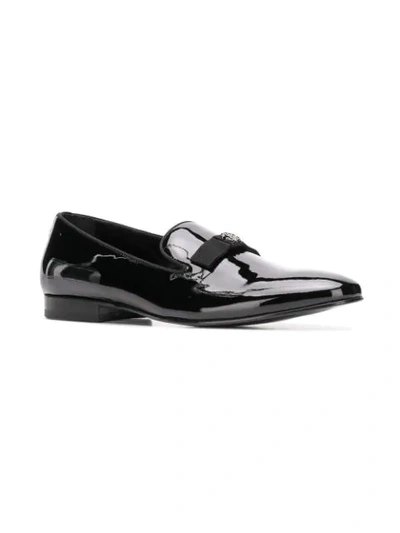 Shop Roberto Cavalli Ribbon Detail Slippers - Black