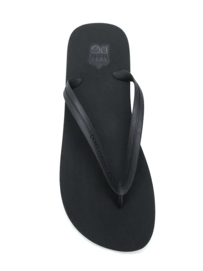 Shop Dolce & Gabbana Basic Flip Flops In Black