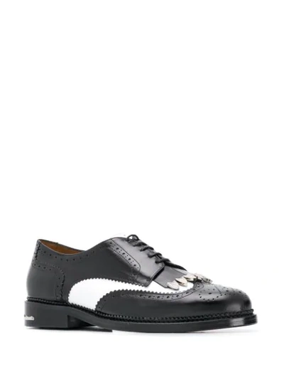 Shop Toga Virilis Two-tone Lace-up Shoes In Black