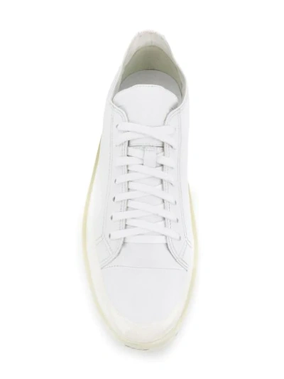 Shop Msgm Logo Sole Sneakers In White