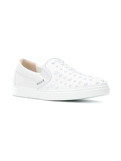 Shop Jimmy Choo Grove Sneakers In White