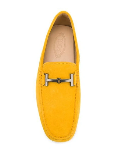 Shop Tod's Gommino Loafers In Yellow