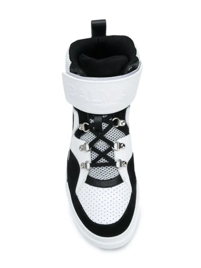 colourblock hi-top sneakers