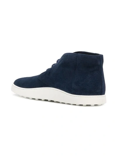 Shop Tod's Desert Boots In Blue