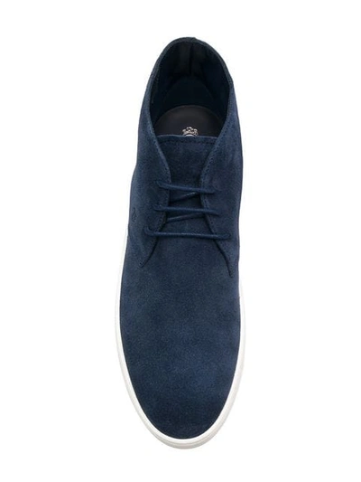 Shop Tod's Desert Boots In Blue