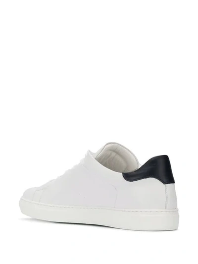 Paul & Shark Leather Tennis Sneakers In White