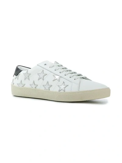 Shop Saint Laurent Classic Court Sneakers In White