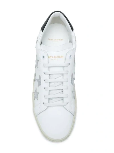 Shop Saint Laurent Classic Court Sneakers In White