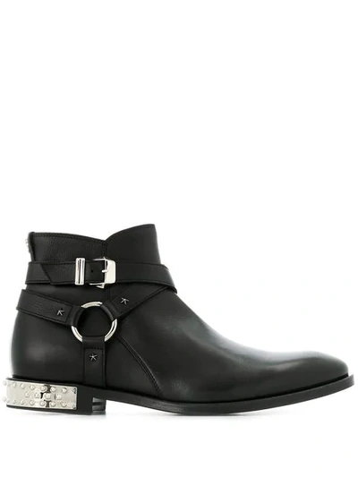 Shop Philipp Plein Buckled Ankle Boots In Black