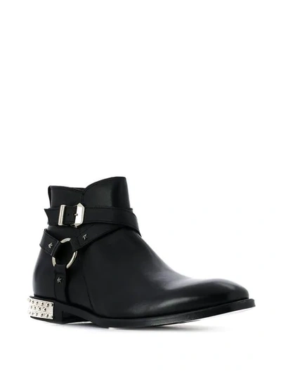 Shop Philipp Plein Buckled Ankle Boots In Black