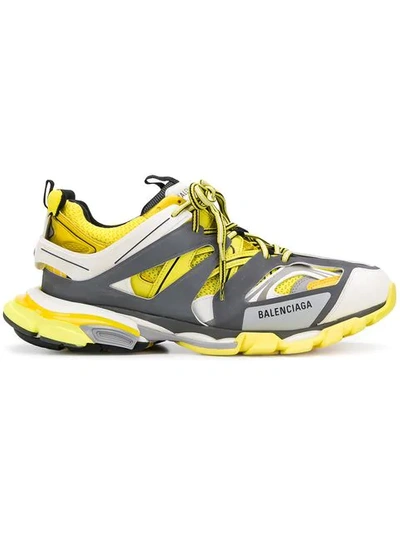 Shop Balenciaga Track Sneakers In Yellow