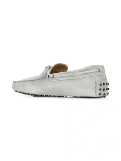 Shop Tod's Gommino Loafers In Grey