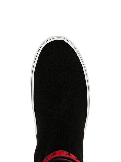 Shop Givenchy Logo Sock Sneakers - Black
