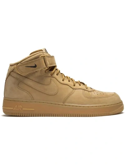 Shop Nike Air Force 1 Sneakers In Flax/flax-outdoor Green