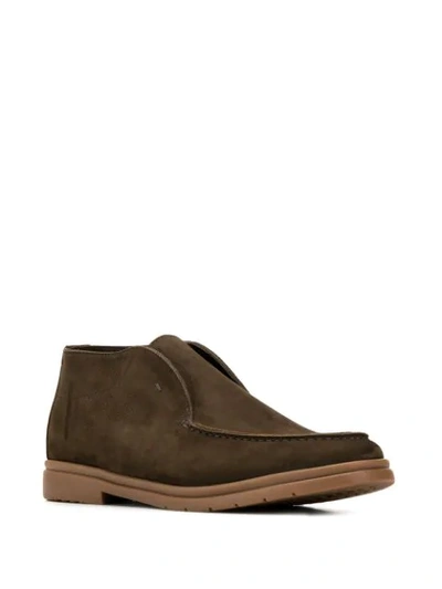 Shop Andrea Ventura Slip-on Loafers In Marrone Scuro