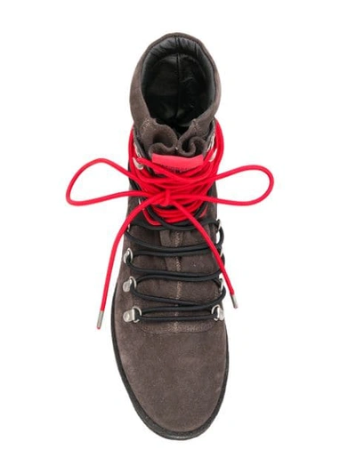 Shop Represent Lace-up Boots In Grey