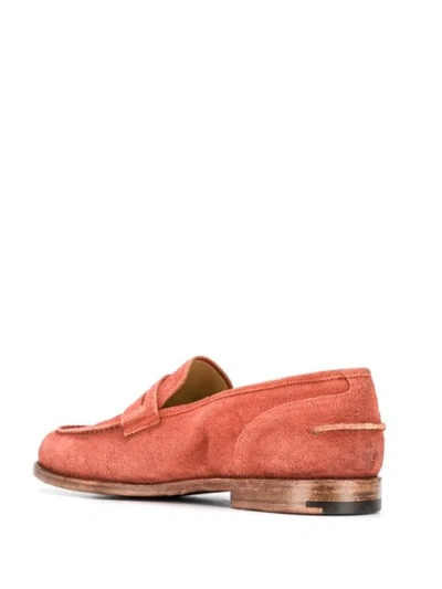 Shop Alberto Fasciani Classic Loafers In Orange