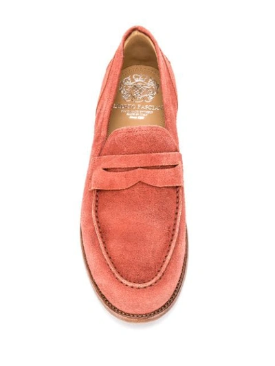 Shop Alberto Fasciani Classic Loafers In Orange