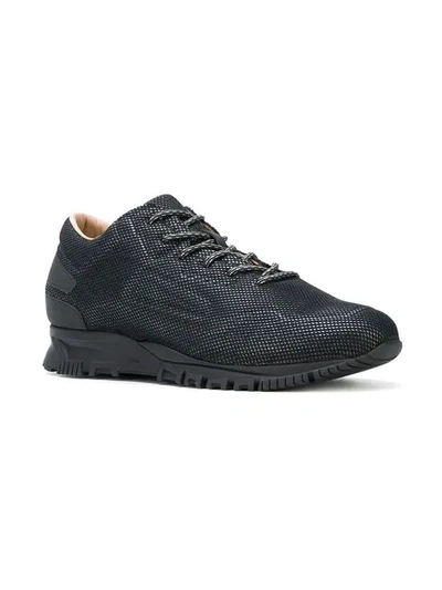 Shop Lanvin Lace-up Running Sneakers In Black