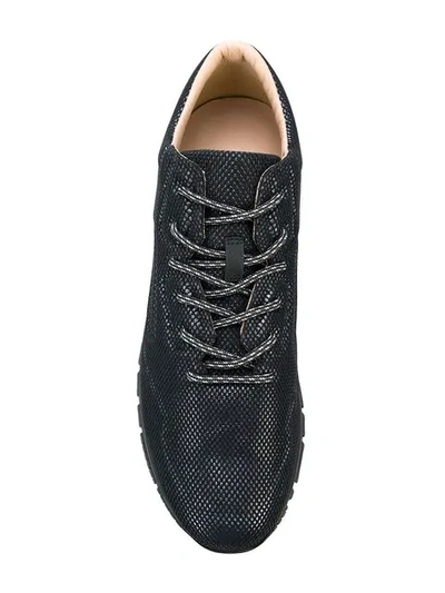 Shop Lanvin Lace-up Running Sneakers In Black