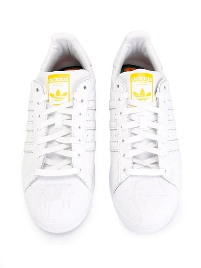 Shop Adidas Originals Superstar Pharrell Supershell Sneakers In White