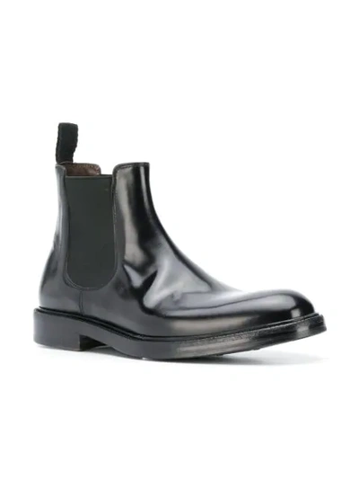 Shop Green George Chelsea Boots In Black