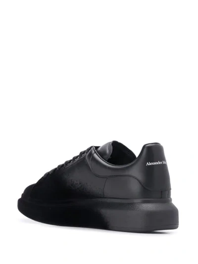 Shop Alexander Mcqueen Velvet Front Sneakers In Black