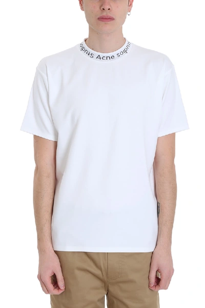 Shop Acne Studios White Cotton Navid T-shirt