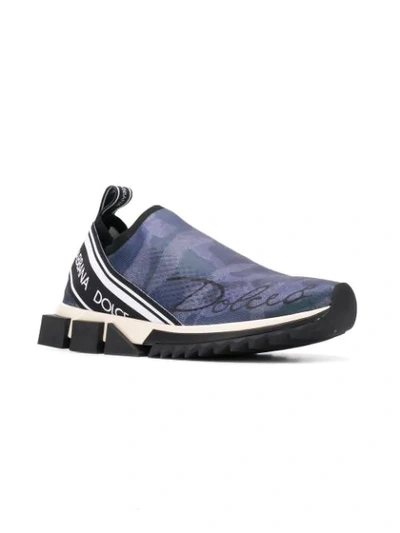 Shop Dolce & Gabbana Branded Sorrento Sneakers In Blue