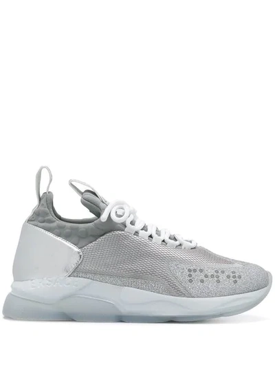 Shop Versace Chain Reaction Sneakers In Grey