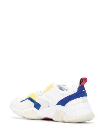 Shop Tommy Hilfiger Panelled Sneakers In White