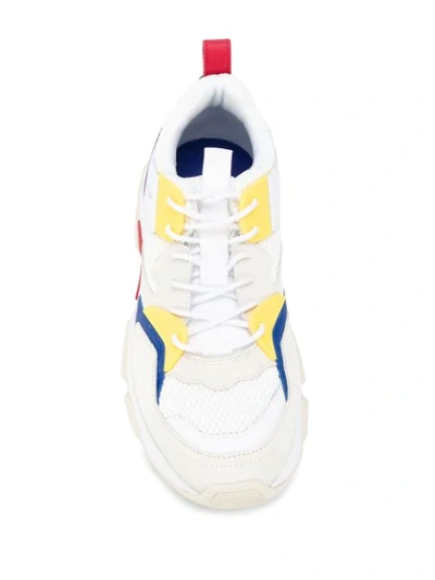Shop Tommy Hilfiger Panelled Sneakers In White