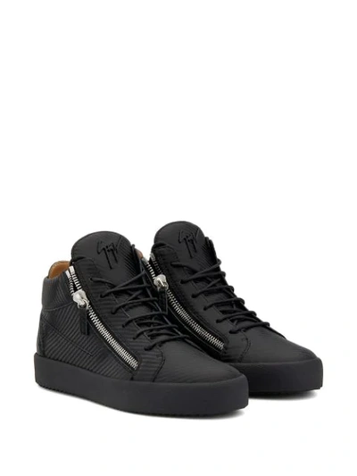 Shop Giuseppe Zanotti Kriss Woven Sneakers In Black