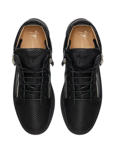 Shop Giuseppe Zanotti Kriss Woven Sneakers In Black