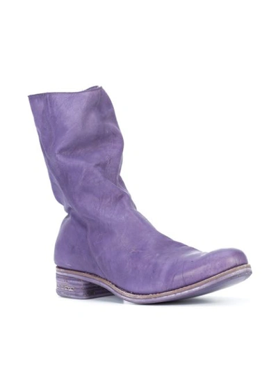 Shop A Diciannoveventitre Slouched Boots In Purple