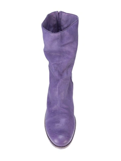 Shop A Diciannoveventitre Slouched Boots In Purple