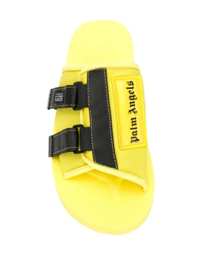 Shop Palm Angels Strap In Yellow